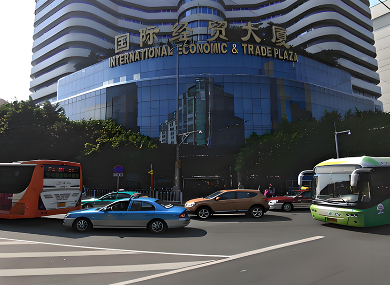 廣州市商務(wù)局。地址：廣州市越秀區(qū)東風(fēng)西路國際經(jīng)貿(mào)大廈